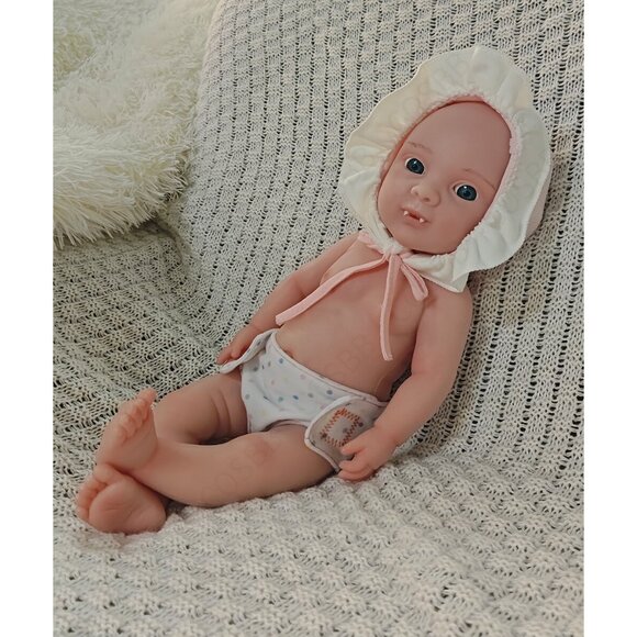 43cm Elf Doll 4.4lbs Full Body Platinum Silicone BabyGirl Doll Open Eyes Newborn - Picture 5 of 16